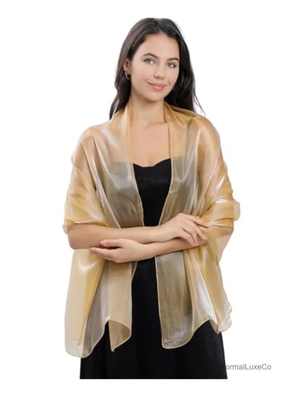 Sheer Chiffon Shawl Wrap for Women - Evening Dress Cover Up